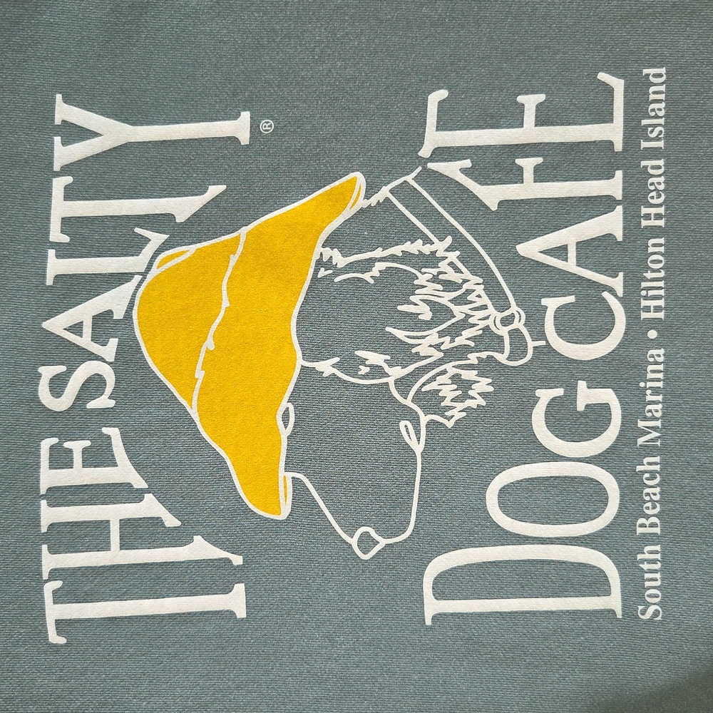 The Salty Dog Cafe Hilton Head Long Sleeve Graphic Crew Sweatshirt Pullover - Picture 2 of 8